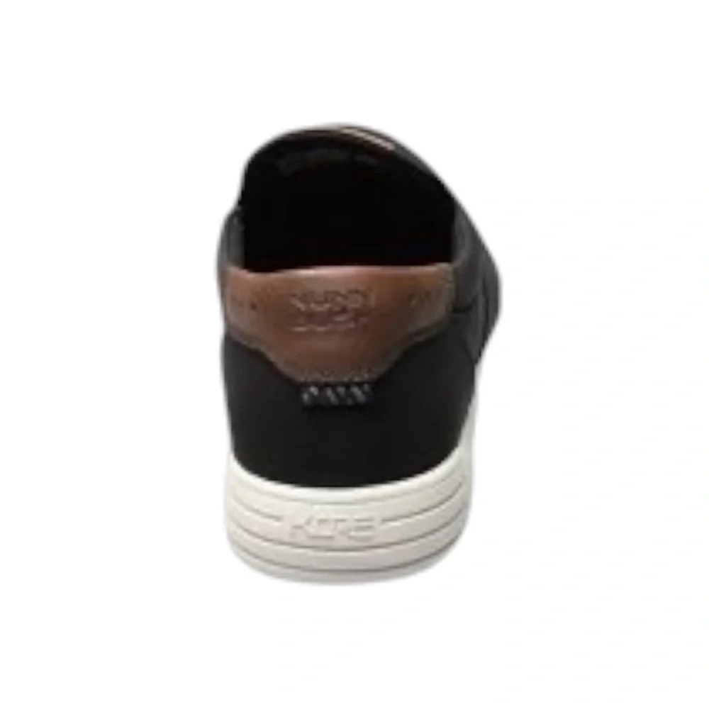 Nunn Bush Mens 84820-001 Kore Tech Black Brown Slip On Sneakers 12W Wide Fit‎